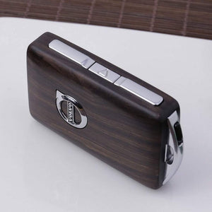 Wooden car key case for Volvo models Volvo XC90 V90 S90 XC60 V60 S60 XC40 Polestar1 Polestar2 with car key wristlet