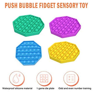 Push pop Bubble Fidget Toy For Kids,Octagonal 4PCS