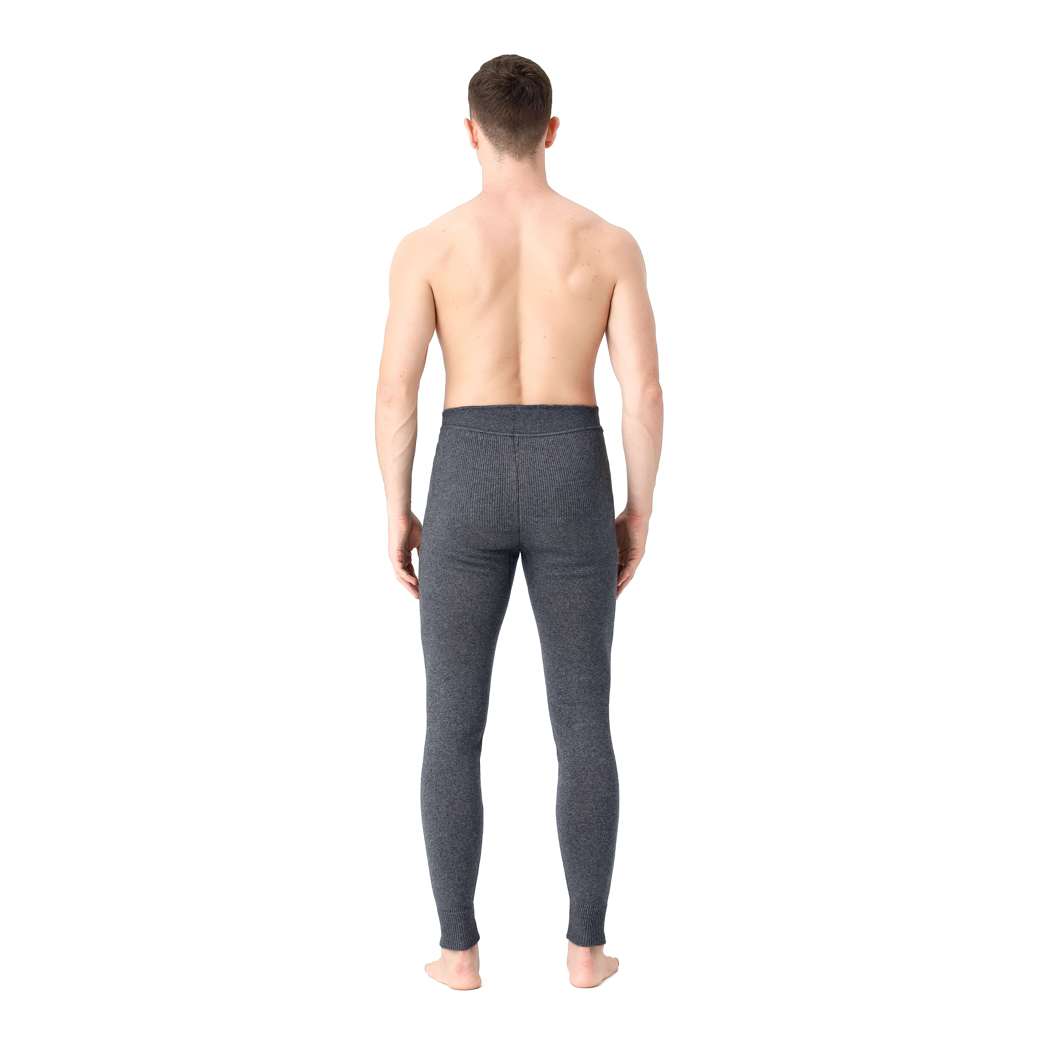 Men's three flat self-heating patch warm wool pants