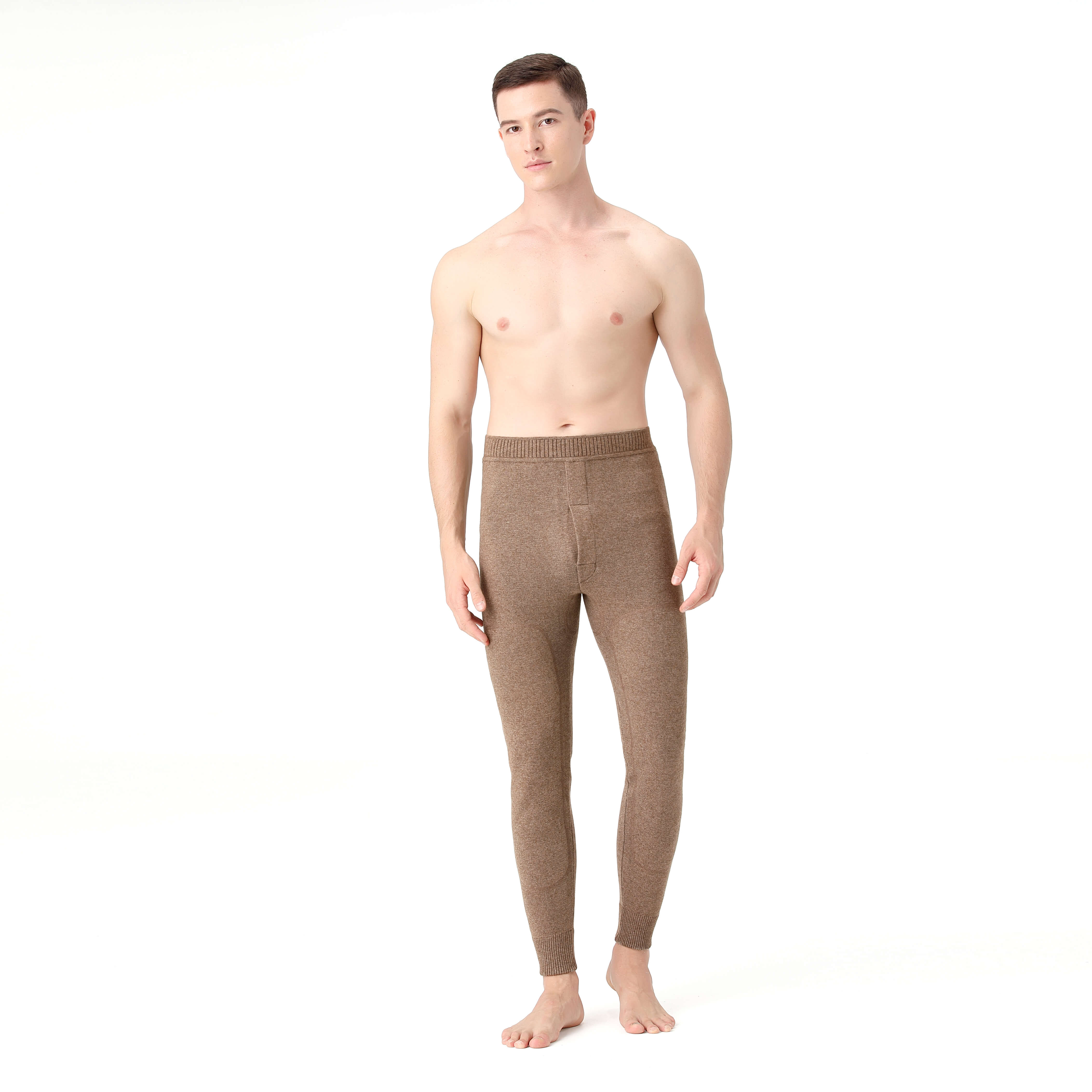 Men's knee and waist protector wool pants