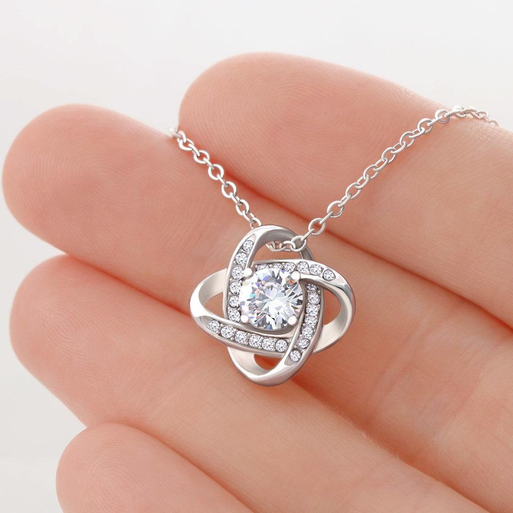 Gift For Wife Gold "Love Knot" Last Everything Necklace