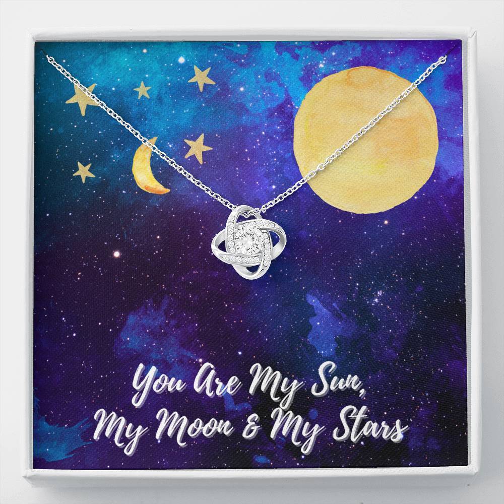 Love Knot Necklace "Sun Moon & Stars"
