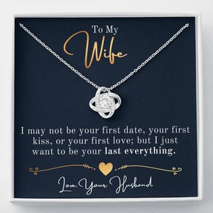 Gift For Wife Gold "Love Knot" Last Everything Necklace