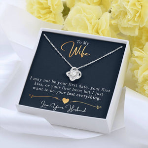 Gift For Wife Gold "Love Knot" Last Everything Necklace