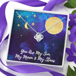 Love Knot Necklace "Sun Moon & Stars"