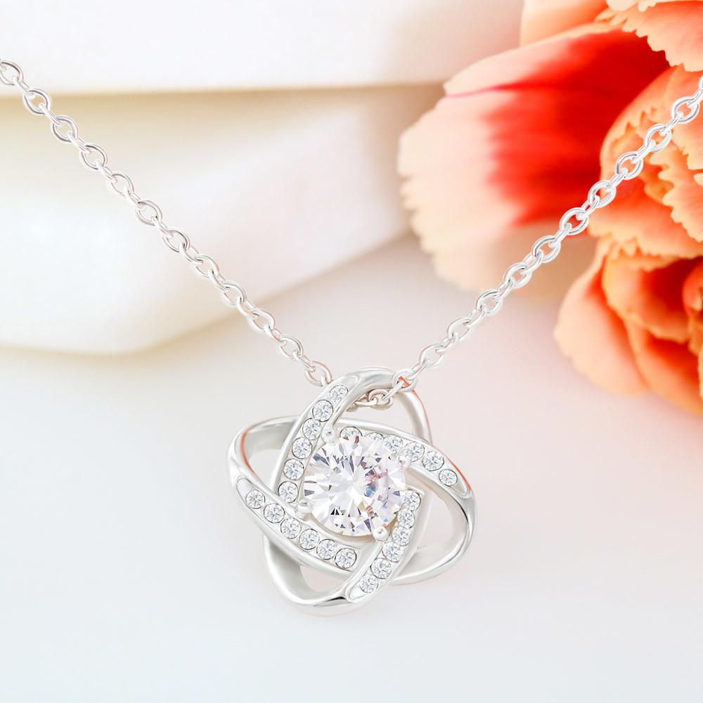 Gift For Wife Gold "Love Knot" Last Everything Necklace