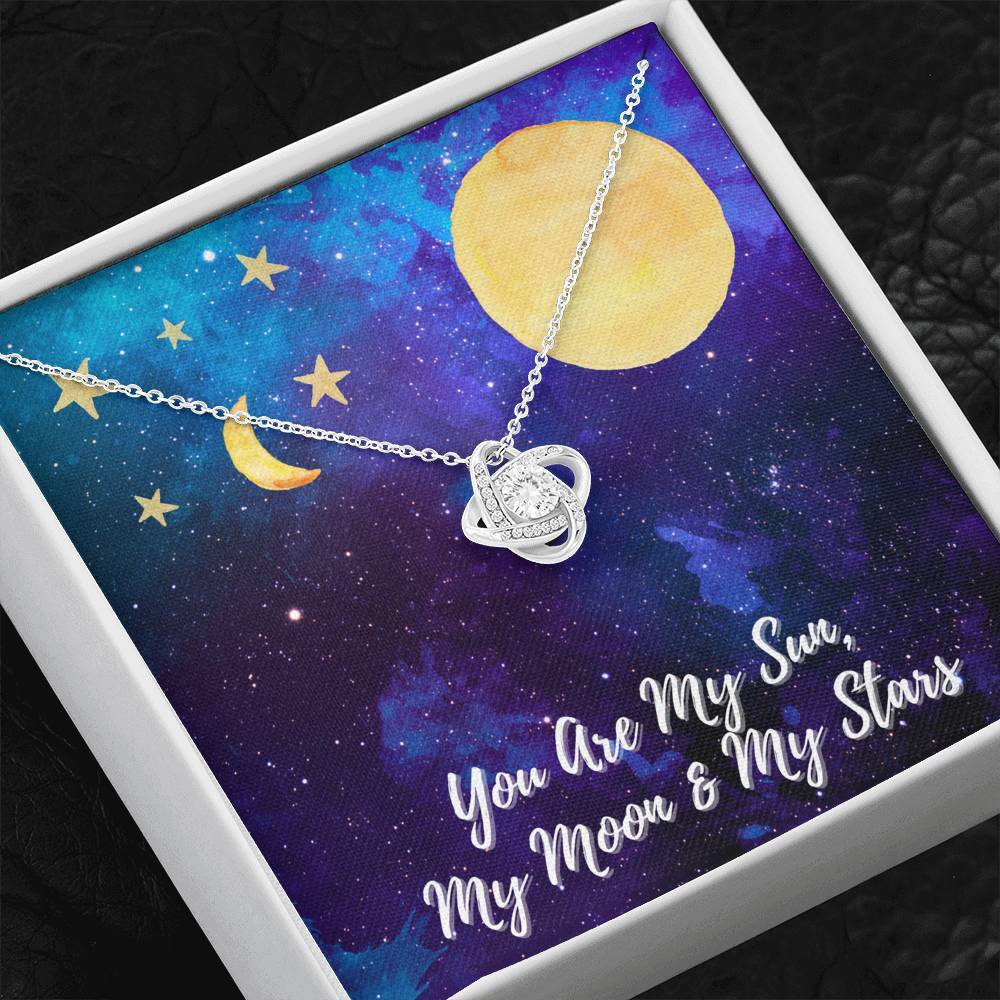 Love Knot Necklace "Sun Moon & Stars"