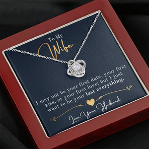 Gift For Wife Gold "Love Knot" Last Everything Necklace